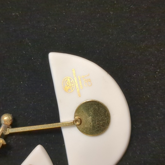 Hutschenreuther Vintage Porcelain Art Earrings - Picture 3 of 3